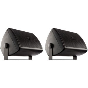 QSC AC-S6T-BK 6-1/2" Two-Way Surface Mount Speaker Pair 70V / 100V / 8 Ohm - Black